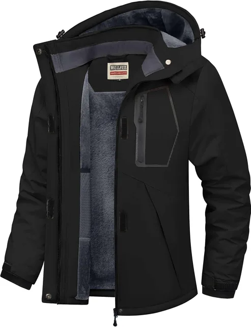 Women's hooded ski jacket — front view